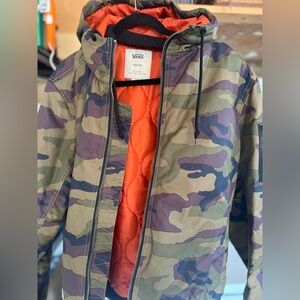 Vans Camouflage Jacket with Orange Lining
